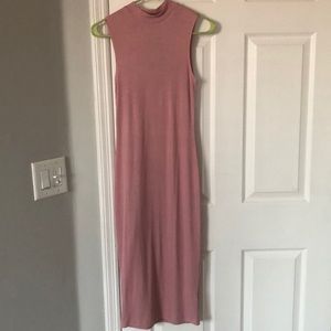 Pink midi dress
